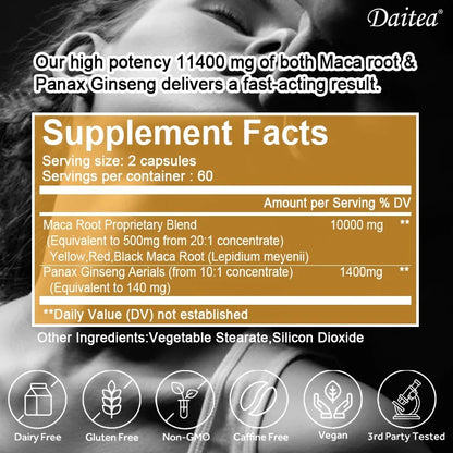 Maca & Ginseng Root Extract Supplement