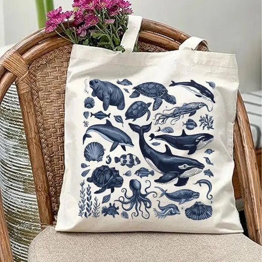 Marine Organism Tote Bags